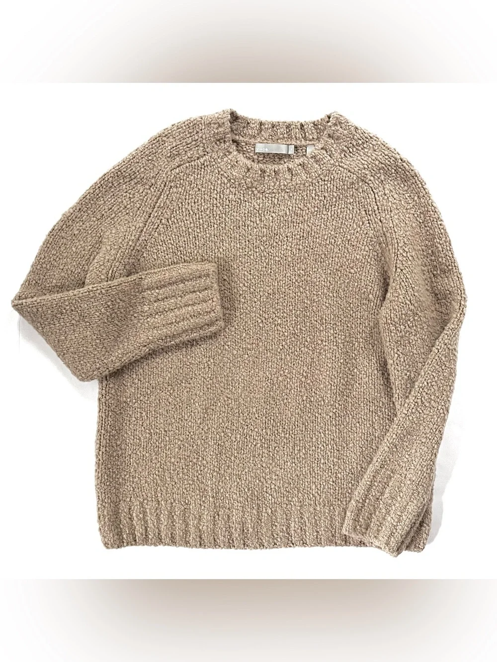New NWOT Women’s Vince Oversized Soft Italian Knit Wool Sweater in Desert Clay